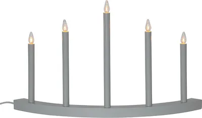 Produktbild von Star Trading 219-36, Leichte Dekorationsfigur, Grau, IP20, Weiß, 5 Glühbirne(n), E10