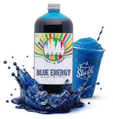 Produktbild von Rainbow Slush Sirup Blue Energy 1 Liter 1:5 AZO frei ohne Glyzerin Konzentrat