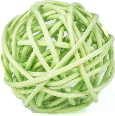 Produktbild von 6 Rattan Kugeln Apfelgrün 3,5 cm - Einheitsgröße