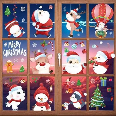 Immagine prodotto di Decorazioni natalizie: pellicola adesiva in PVC per finestre e porte