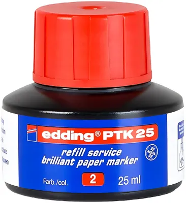 Immagine prodotto di edding PTK 25 pennarello carta brillante ricarica inchiostro rosso 25 ml