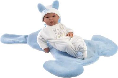 Obrázok produktu pre Llorens 63597 NEW BORN CHLAPČEK - realistická bábika bábätko s celovinylovým telom - 35 cm