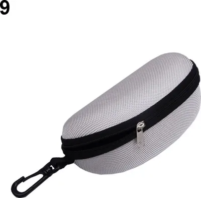 Produktbild von Mode Tragbare Reißverschlussbrillen Muschelsonnenbrille Schützen Hartschalenkoffer-Silber