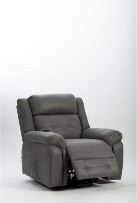 Produktbild von Happy Home Elektrisch verstellbarer Aufstehsessel mit Power-Lift-Funktion, ergonomischer Relaxsessel mit Taschenfederkern und Polsterung, Grau