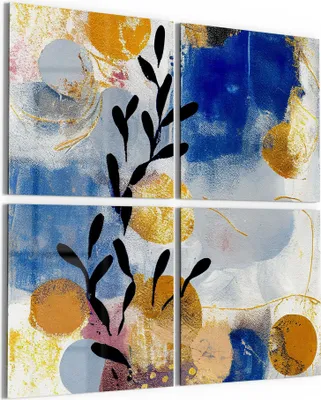 Produktbild von DEQORI Glasbild Echtglas 4x50x50 cm 'Farbenfrohe Reflexion' Wandbilder XXL groß