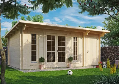 Produktbild von Fjordholz Gartenhaus Modell Jacob 44 C mit Abstellraum