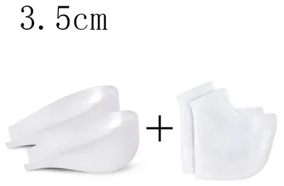 Image de Semelles de talon invisibles - Semelles en silicone - Rehausseur de talon de 3,5 cm - Amorti souple - Réutilisables - Lot de 2