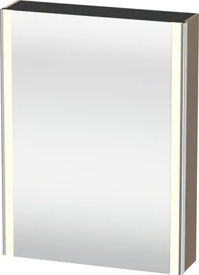 Image de Duravit XSquare armoire de toilette avec éclairage LED, 1 porte, charnières à droite, 600x800x155mm, XS7111R75750000