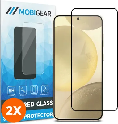 Produktbild von Mobigear Premium 4.99 Samsung Galaxy S25 Panzerglas Gehärtetes Glas Displayschutz - Hüllenfreundlich (2er Pack)
