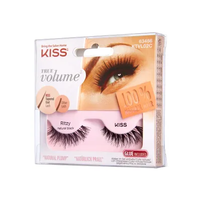 Obrázok produktu pre Kiss True Volume Umelé Riasy - Ritzy (Prírodné Čierne) 1Op.