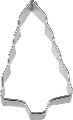 Produktbild von Zenker Ausstecher Tannenbaum Patisserie, Weihnachtsausstecher für Plätzchen, Ausstechform für Kekse und Fondant, hochwertiger Keksausstecher, Küchenhelfer aus Edelstahl (Farbe: Silber)