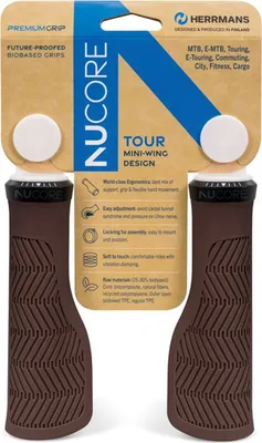 Produktbild von Herrmans Griffe Nucore Tour Wave 130mm, Ø 22mm, braun DD47 BL+BR