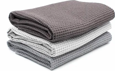 Produktbild von Waffelpique 3er Set je 0,5m x 1,5m Waffel Stoff 100% Baumwollstoff  DIY Nähstoff Dekostoff zum Nähen Set01