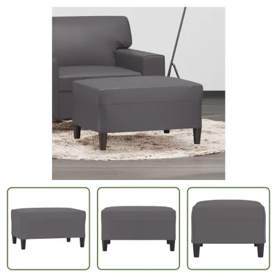Immagine prodotto di The Living Store Sgabello Grigio 70x55x41 cm in Pelle finta