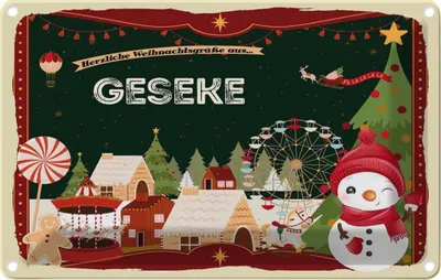 Produktbild von vianmo Blechschild 12x18 cm Weihnachten aus GESEKE