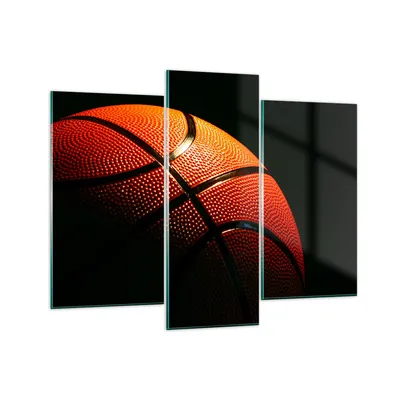Produktbild von Bilder auf glas - Basketball Spiel Sport - 130x100cm - Glasbilder - Wandbilder - Kunstdruck - zum Aufhängen bereit - Wanddekoration aus Glas - Glas Bilder - Wandbild auf Glas - GCB130x100-2225