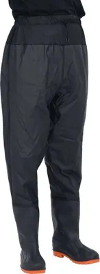 Produktbild von Hüftwathose mit Stiefeln Schwarz Größe 46 - Regenhosen CC24910