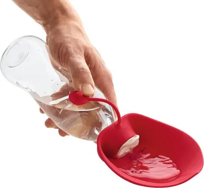 Produktbild von HUNTER Outdoor Trinkflasche mit Silikonnapf List Rot