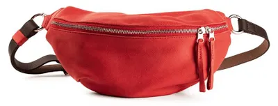 Immagine prodotto di Borsa a tracolla in pelle, di colore rosso.