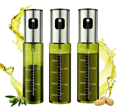 Ölzerstäuber 3er-Pack, 100 ml, Kunststoff, Sprühflasche