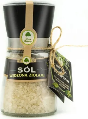 Zdjęcie produktu dla Sól wędzona z ziołami w młynku 200g