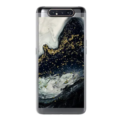 Produktbild von MuchoWow® Handyhülle Schutzhülle Hülle für Samsung Galaxy A80 Marmor - Naturstein - Gold Silikon Softcase Handy Hülle - Schutzdeckel