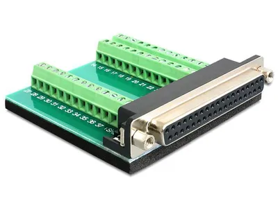 Productafbeelding van DELOCK datatransferadapter - 1 set - 1 x DB-37 vrouwelijke connector (serieel) - 3 x klemmenblok