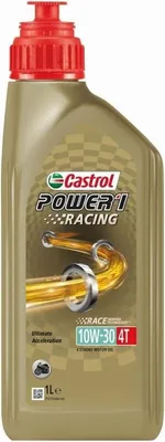 Produktbild von Castrol Power 1 Racing 4T 10W-30, 1 l, 10W-30, Motorrad, Benzin, Ottomotor, Gold
