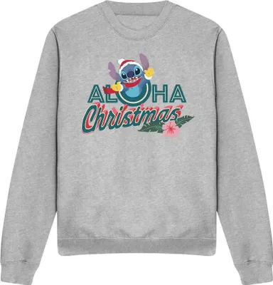Obrázek produktu pro Lilo & Stitch - "Aloha Christmas" Sweatshirt für Herren/Damen Uni TV3770 (M) (Sport Heide)