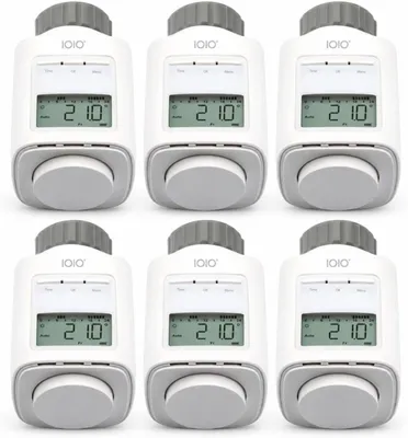 Produktbild von 6 Stück IOIO HT 2000 Elektronischer Thermostat Heizkörperthermostat spart bis 30% Heizkosten