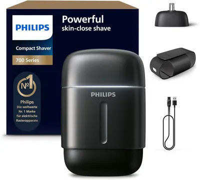Produktbild von Philips Series 700 Elektrorasierer S792/06, Wet & Dry, Lift & Cut System, Dual SteelPrecision Klingen, 4D Flex Scherkopf, Nasenhaartrimmer 60 Min Akku