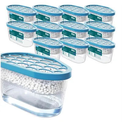 Produktbild von Sillar Luftentfeuchter 400 ml geruchlos 12er Set – Feuchtigkeitsabsorber für Bad & Schrank