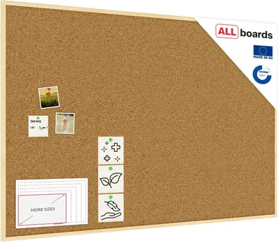 Immagine prodotto di Bacheca in sughero (cornice in legno) 150x100 cm