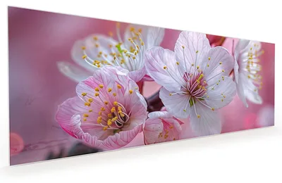 Produktbild von Küchenrückwand Spritzschutz Glas mit Motiv Kirschblüten 40 x 40 cm
