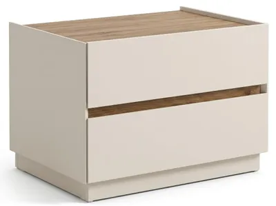 Produktbild von Nachttisch Modern Weiß Holz Kleine Nachtkommode Schrank Beistelltisch