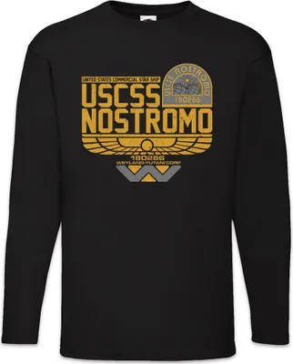 Produktbild von Urban Backwoods USCSS Nostromo B, Langarm T-Shirt, Farbe: Schwarz, Größe: M