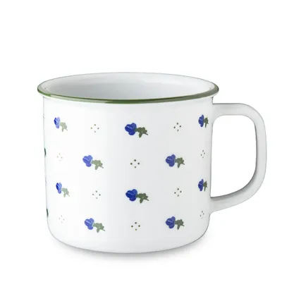 Image de Tasse rétro, porcelaine, fleurs bleues, 750 ml, G. Benedikt