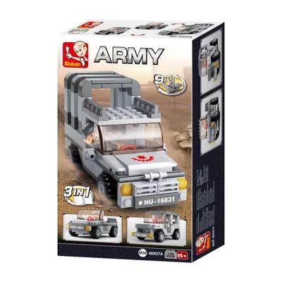 Image de Sluban Army Jeep militaire 9-en-1 3-en-1 M38-B0537A