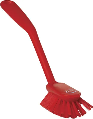 Immagine prodotto di Spazzola per lavaggio VIKAN con bordo raschiante, media, completamente conforme alle norme HACCP 4-rosso