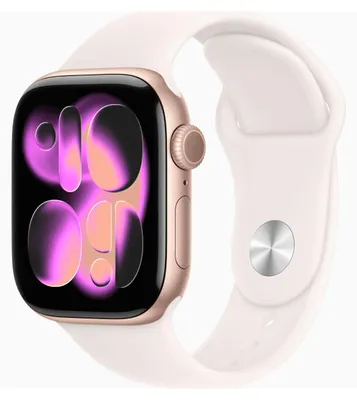 Produktbild von Apple Watch Series 11 GPS + Cellular 42mm Gold Titanium Case with Light Blush Sport Band - M/L