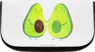 Produktbild von Mr. & Mrs. Panda Kulturbeutel Avocado Pärchen - Weiß - Geschenk, Kulturtasche, kosmetiktäschchen, Liebe, kosmetik organizer, Kosmetikbeutel, Familie, Avocados