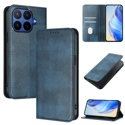 Produktbild von Handyhülle für Xiaomi 17T Pro, Vintage Leder RFID Schutz Kartenfach Standfunktion Magnetische Klapphülle Blau