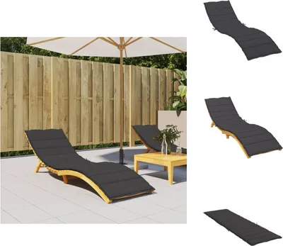Immagine prodotto di vidaXL Cuscino per sdraio nero 200x50x3 cm Tessuto Oxford - Cuscino di seduta