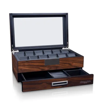 Produktbild von Heisse & Söhne - 70019-187.159 - Uhrenbox - Vegas 12+ - Ebony