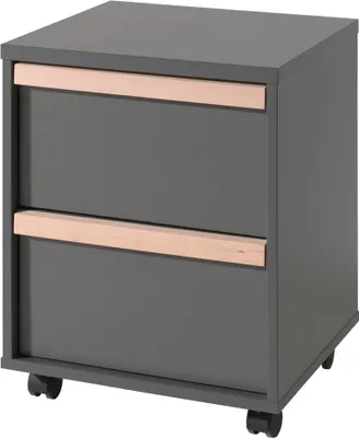 Obrázok produktu pre FURNLUX Nočný stolík London Grey 49 cm / Hlavná farba: sivá / Rozmery: 49 x 40 x 60 cm