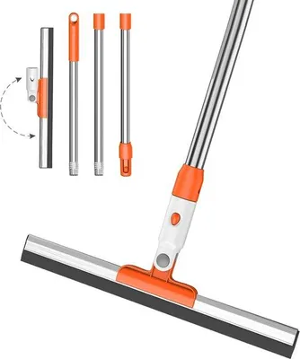 Produktbild von Famanu Duschwischer 130 cm mit verstellbarem Griff - orange