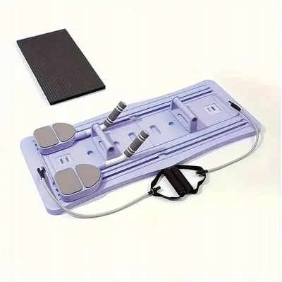Produktbild von Multifunktionales Pilatesbrett 5-in-1 klappbar mit Widerstandsbändern
