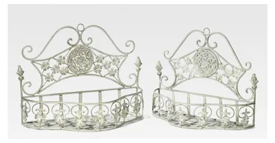 Produktbild von Metall Wandkörbe Pflanzkörbe 2er Set im Landhausstil