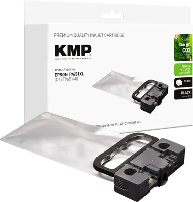 Zdjęcie produktu dla KMP Printtechnik AG 1660,4001 KMP Patrone Epson T9651 black 10000 S. E260X remanufactured