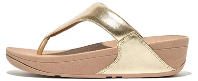 Image de FitFlop Lulu leather toepost  Teenslippers - Goudkleur - Maat 37